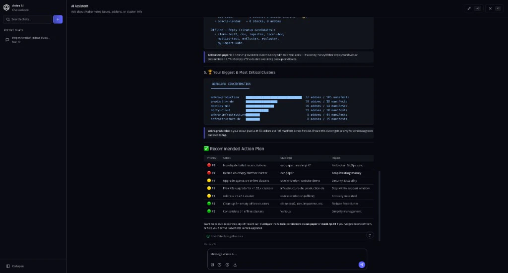 AI Assistant interface