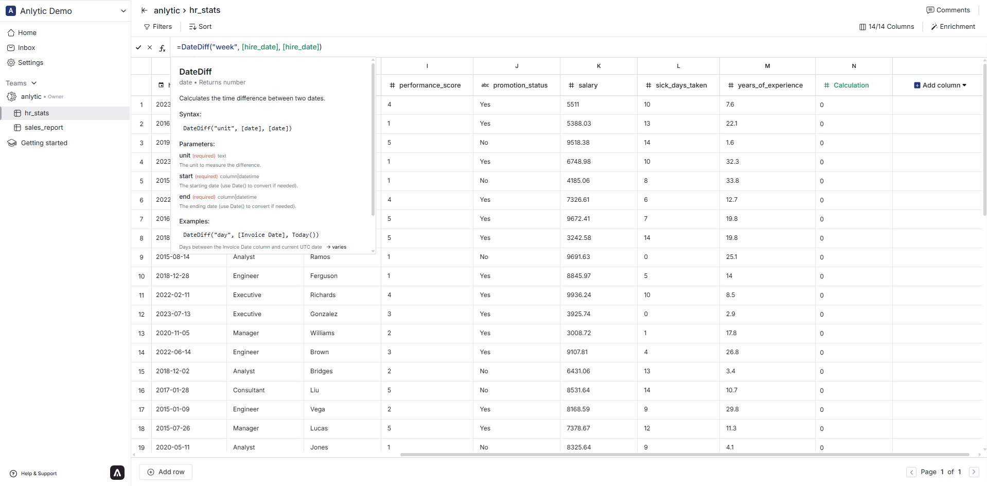 Voorbeeld functie-invoer
