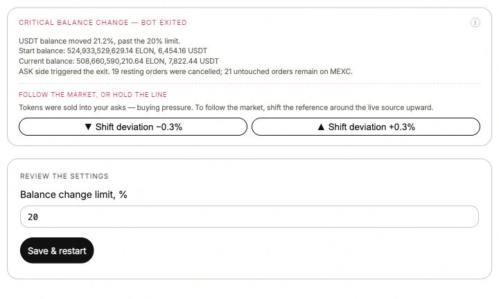 Critical balance change error in the ANSIO demo.