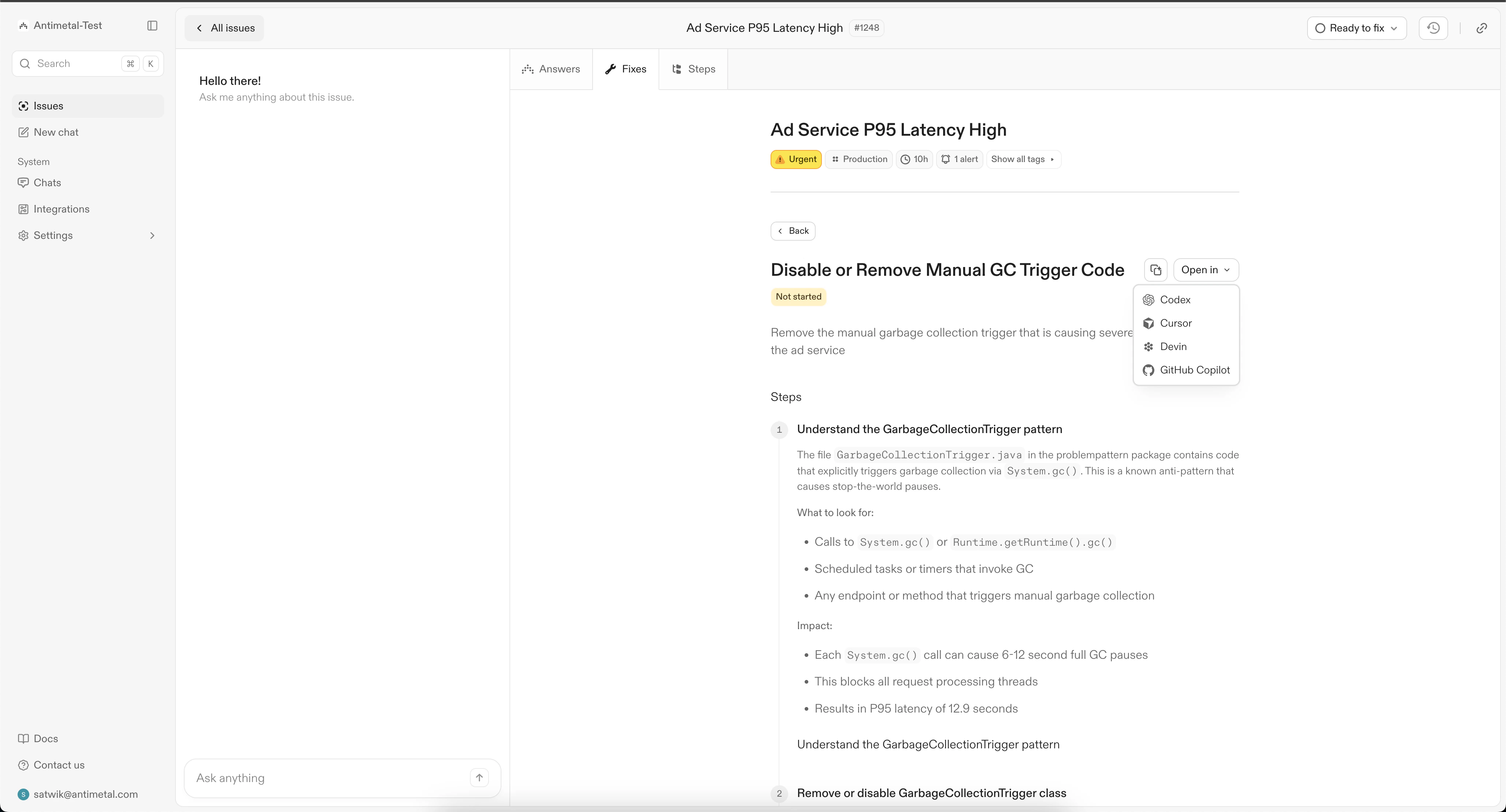 Fix detail with IDE options