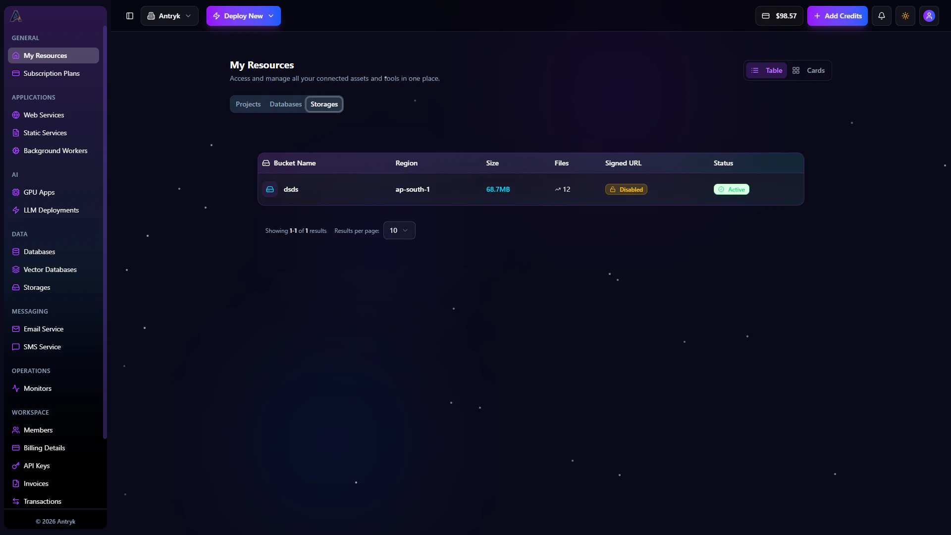 Antryk Services Overview