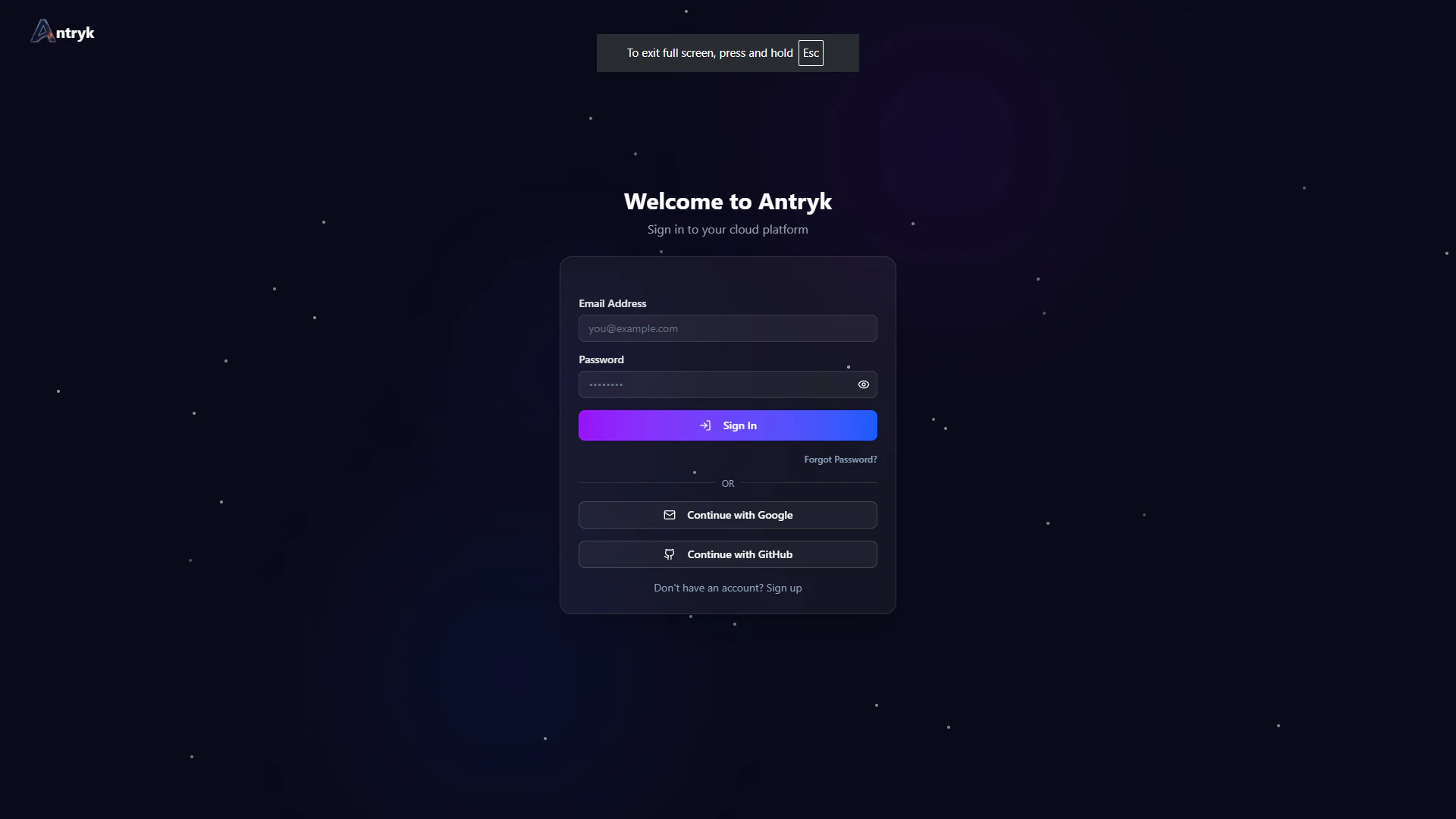 Account Creation Process