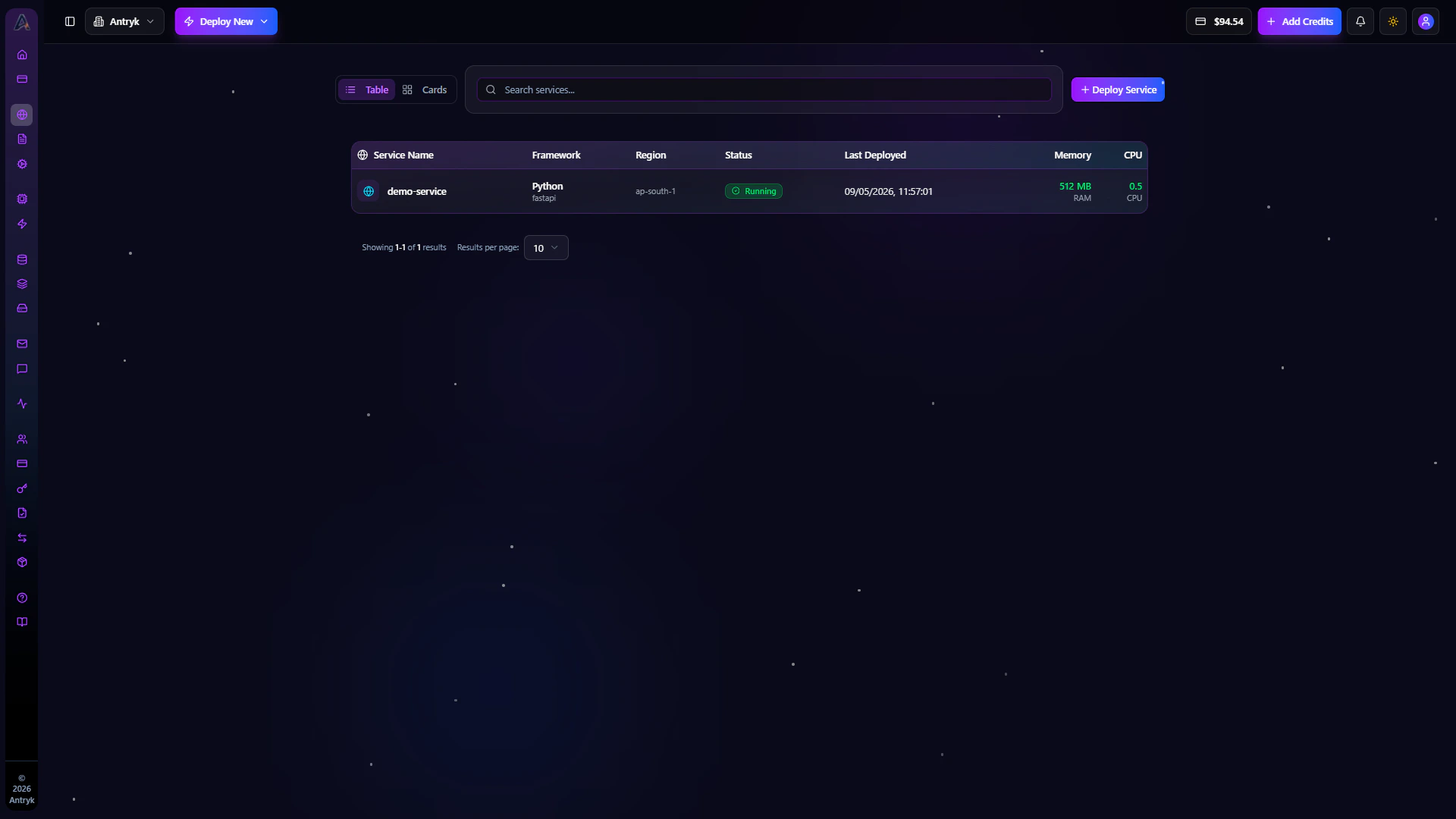 Antryk Web Services Overview