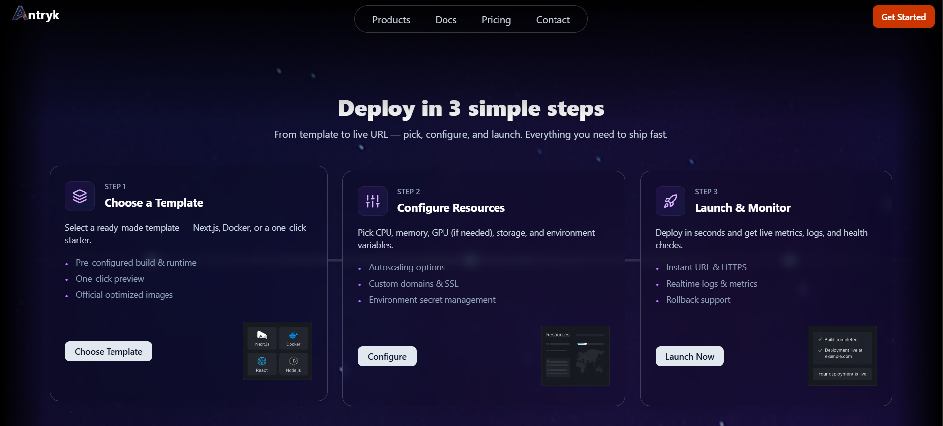 Antryk 3-Step Deployment Process