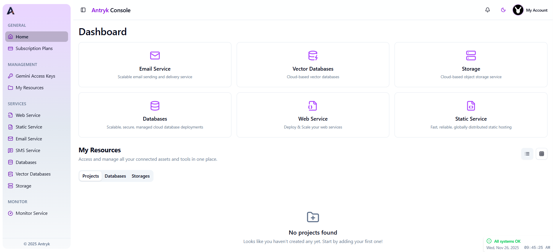 Antryk Services Overview