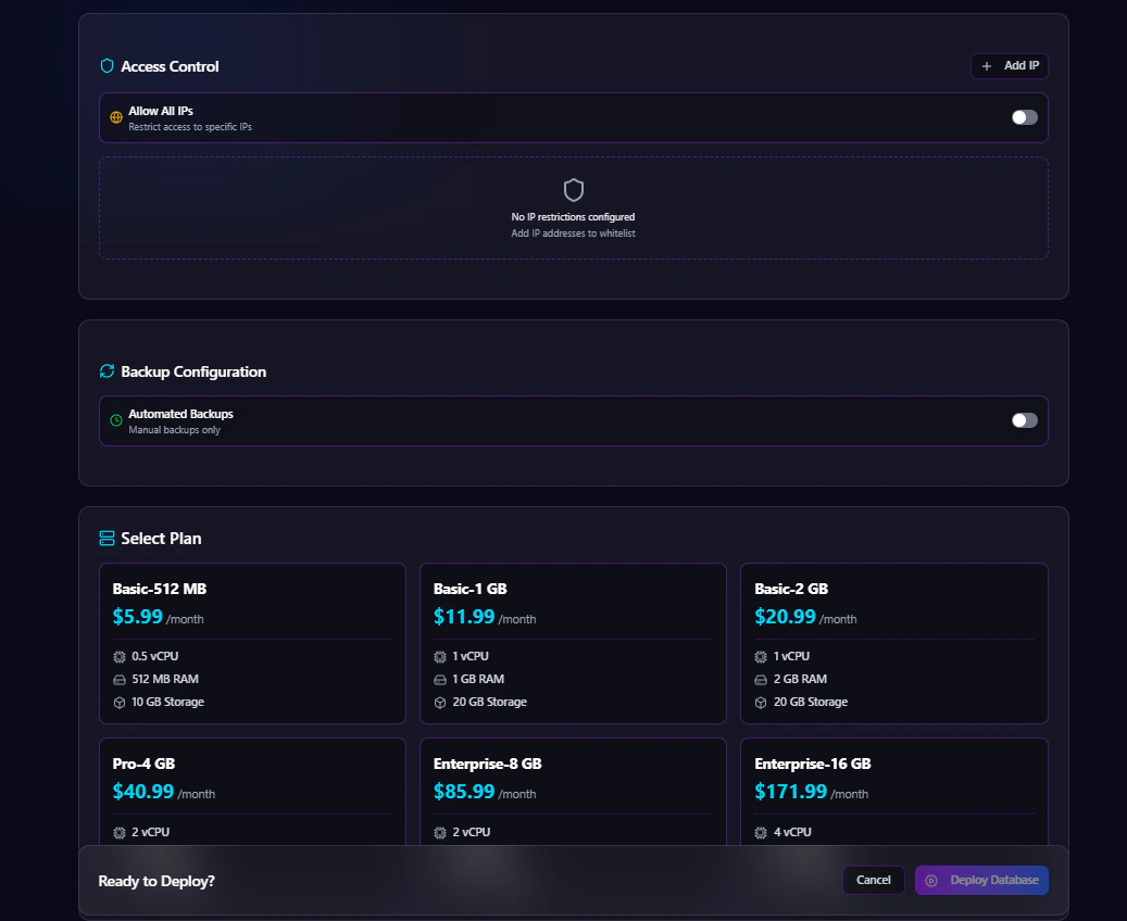 InfluxDB Deploy Form Two