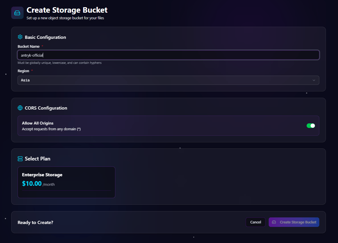 antryk storage deploying form