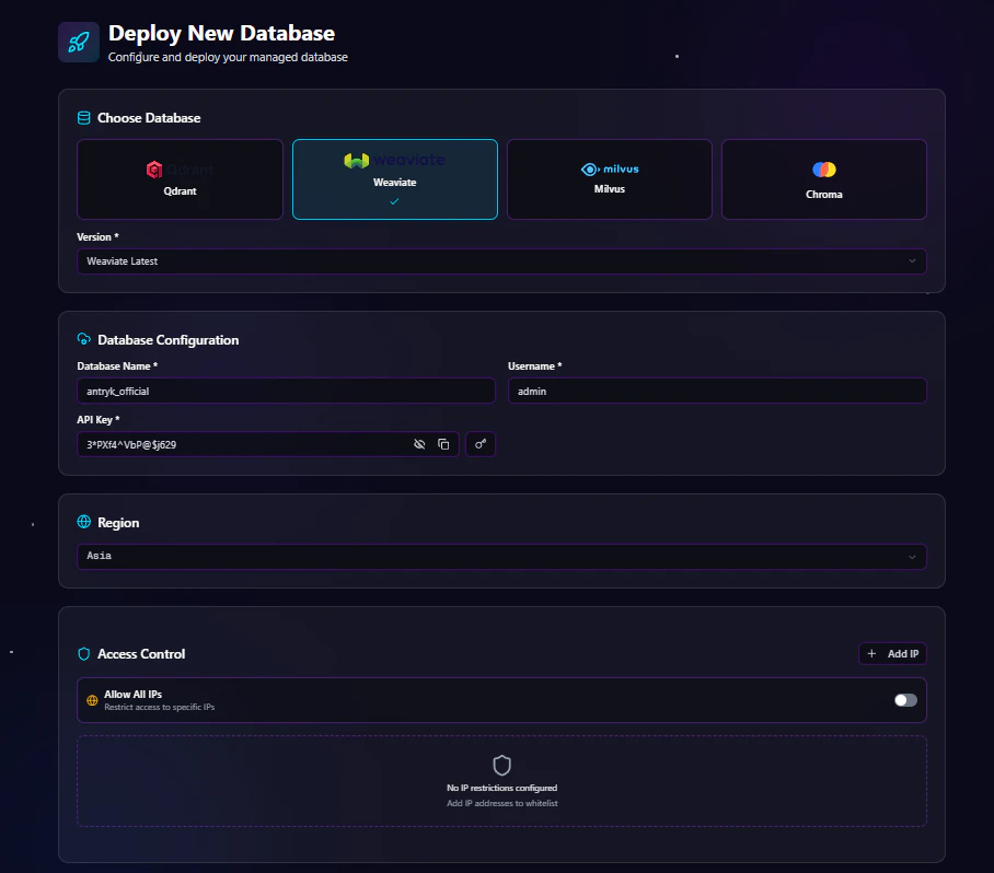 Weaviate Deploy Form One