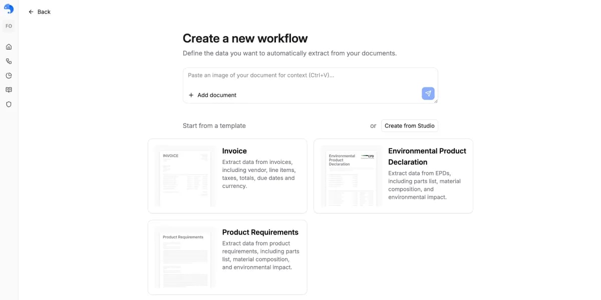 Create a workflow from Studio