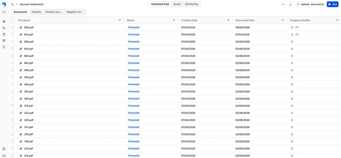 Document results view