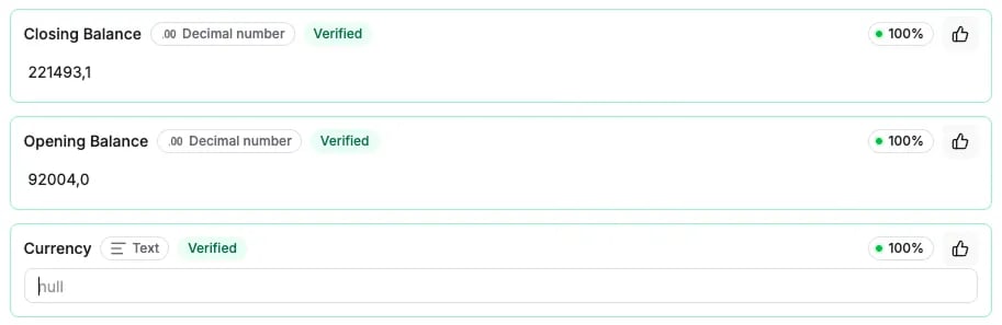 Verified field