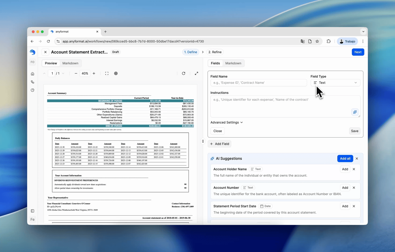 Creating a Select field