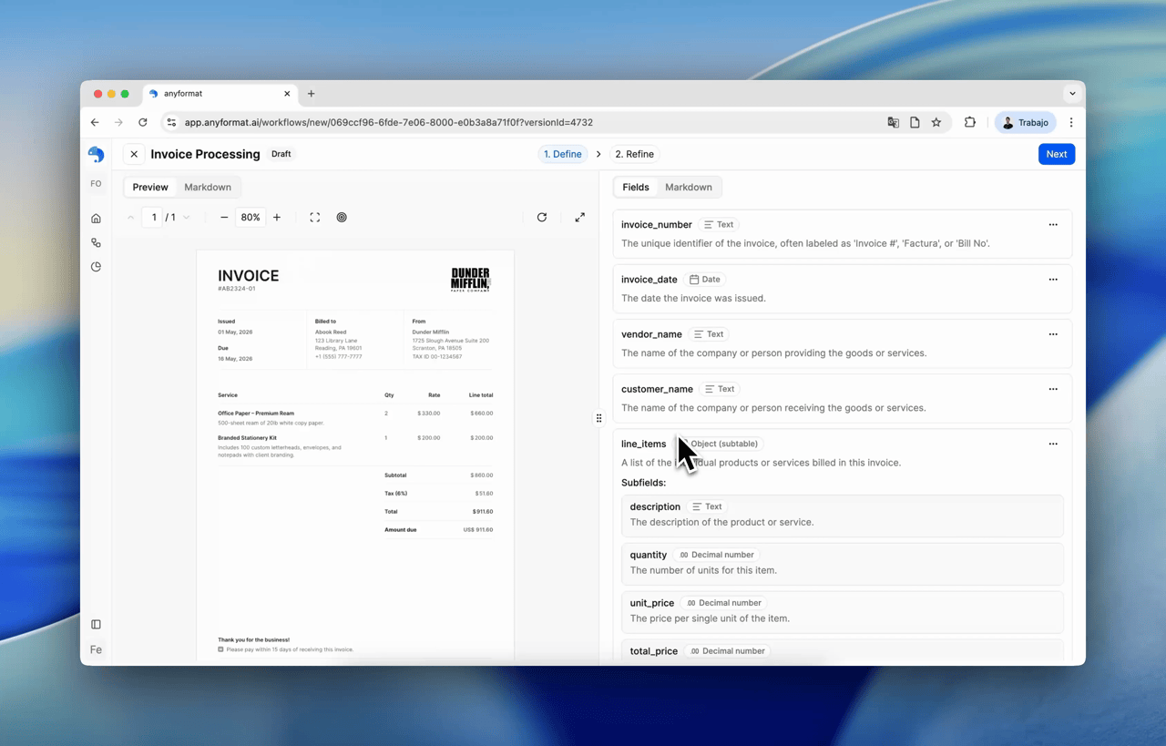 From Define to Refine