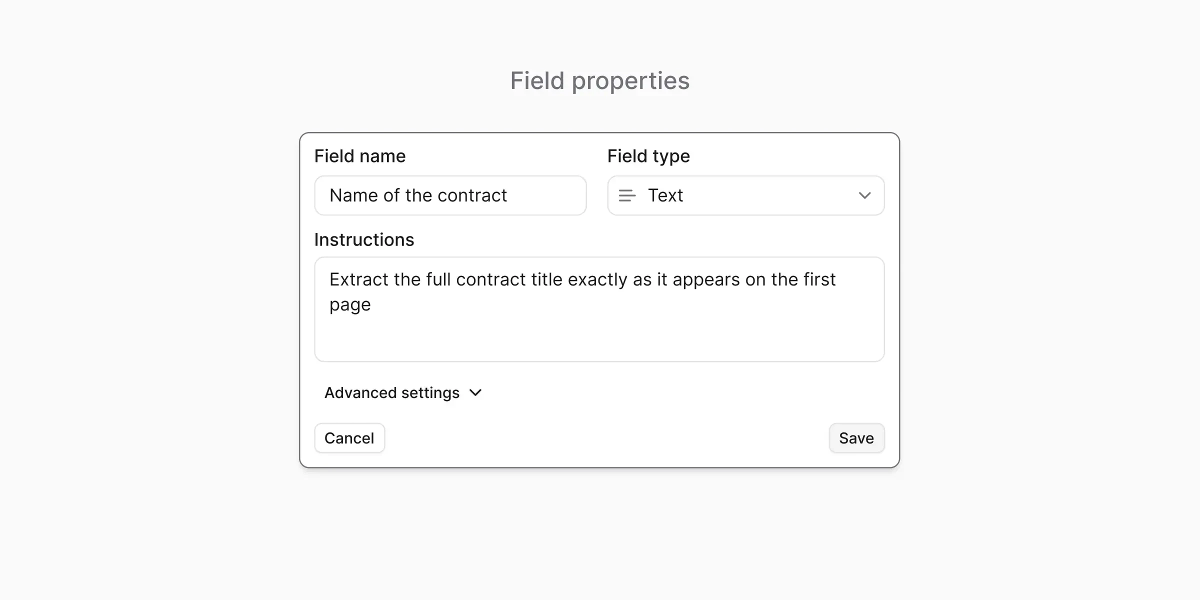 Field properties
