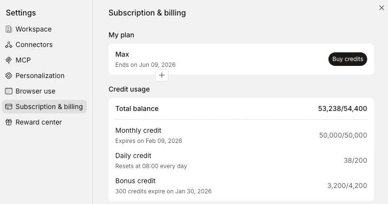 Credit Top-Up Packs