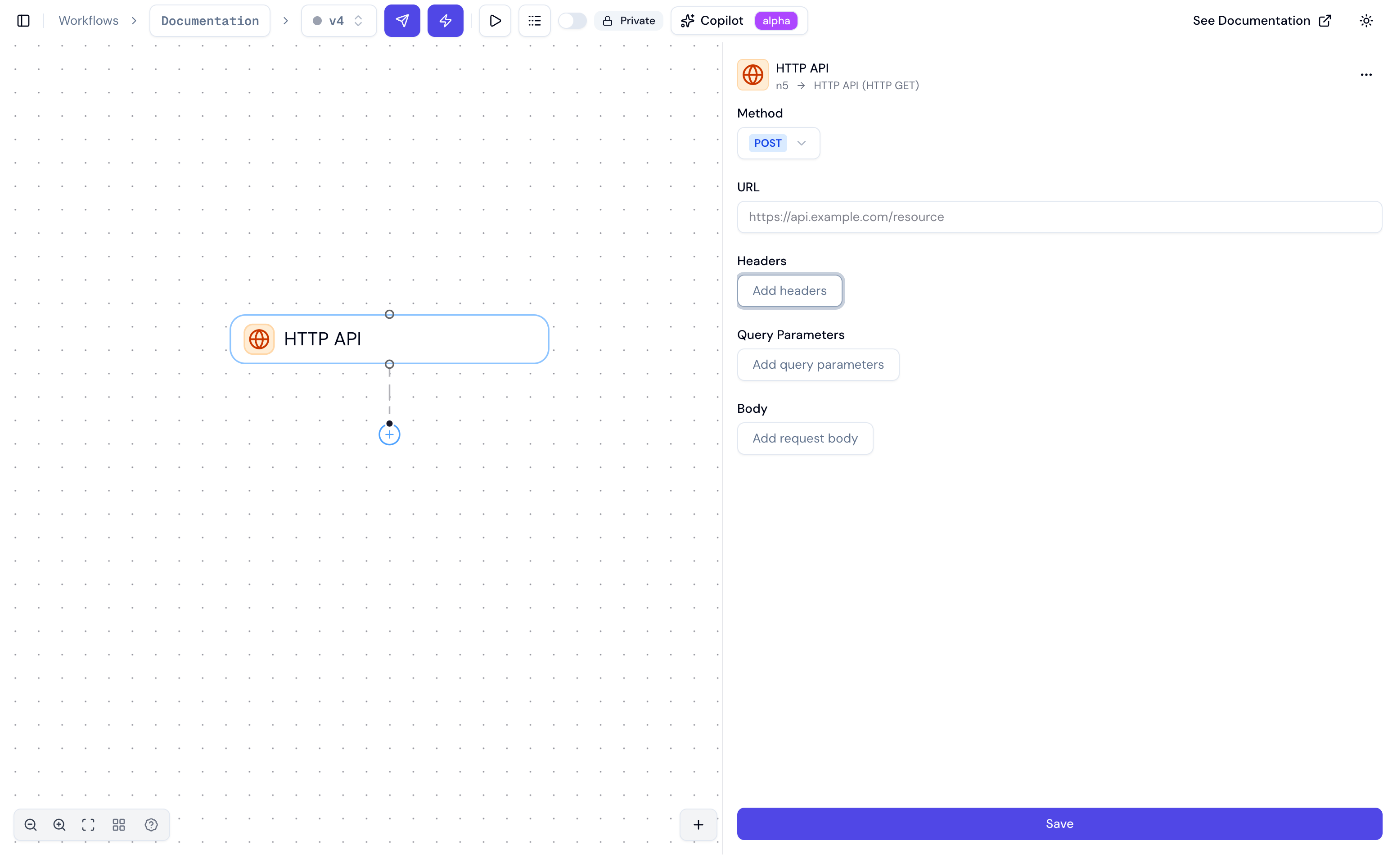HTTP API step inspector