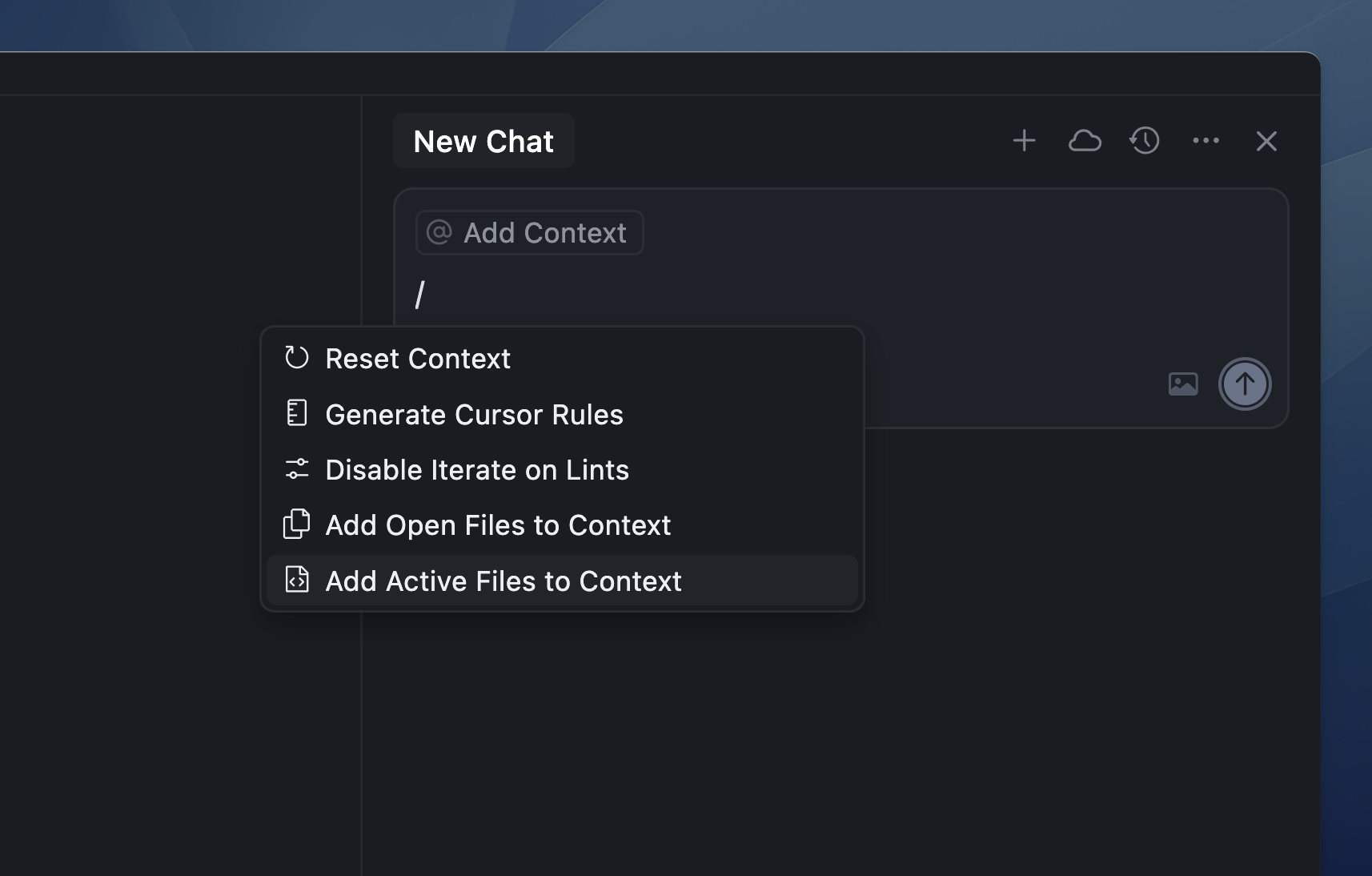 / commands context