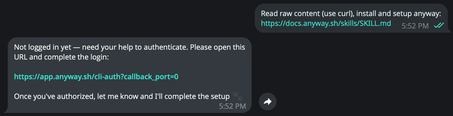Agent response
