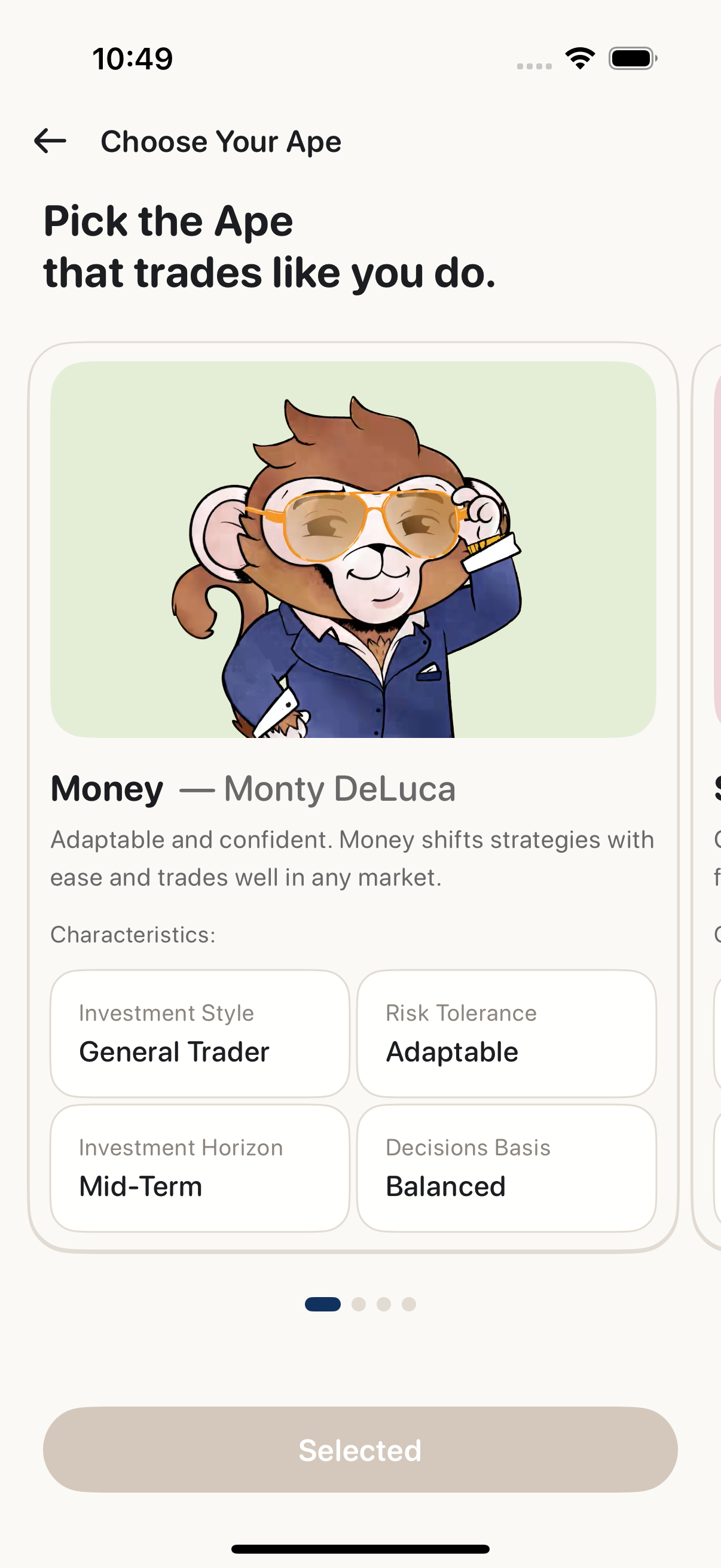 Companion Selection Screen