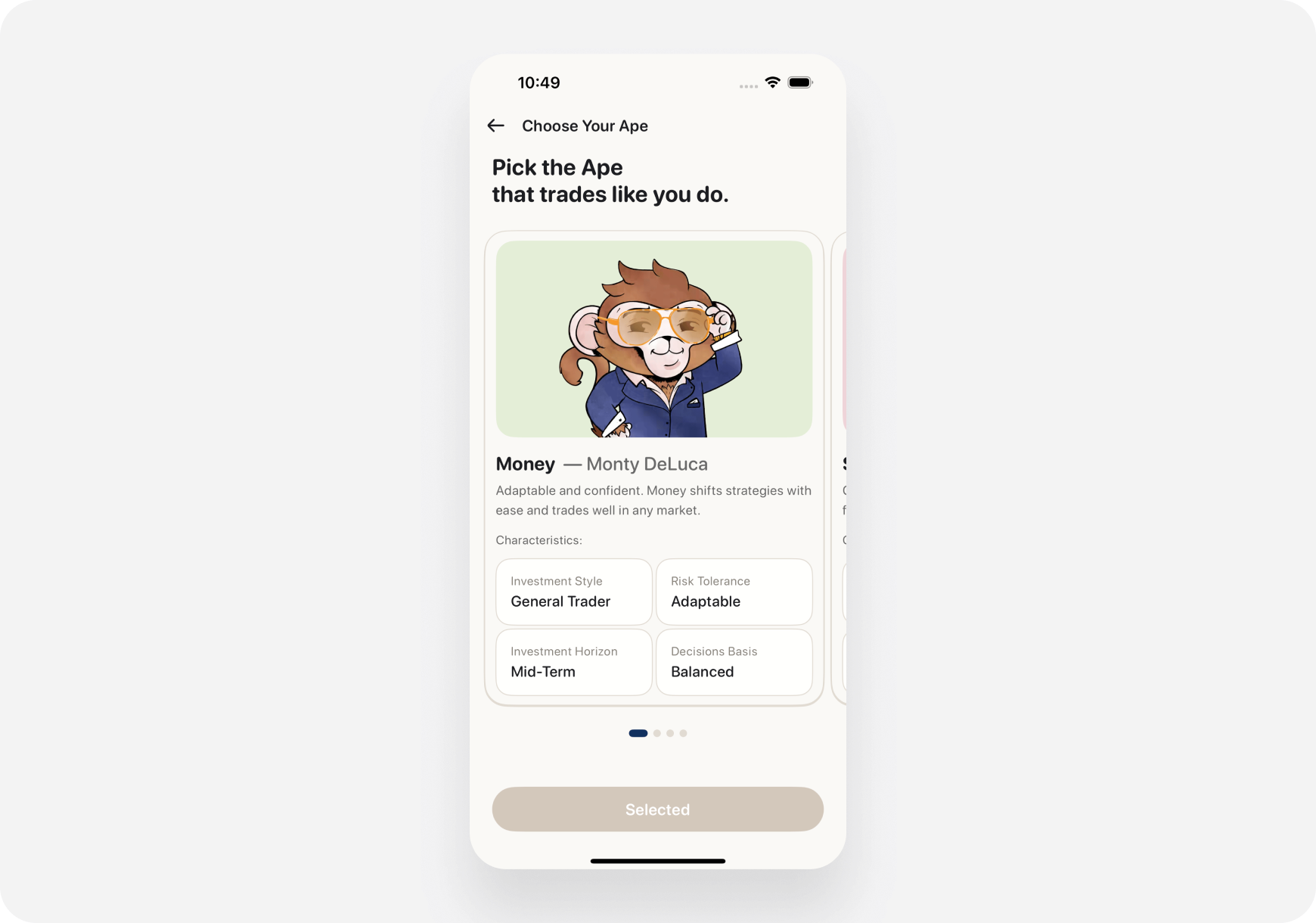 Companion Selection Screen