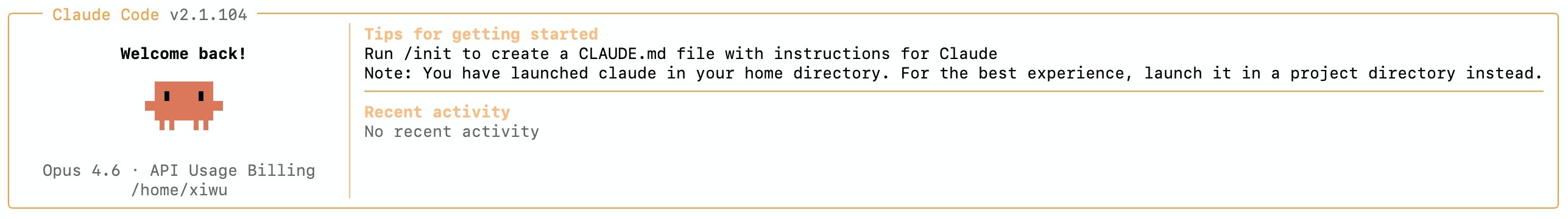 Claude Code 메인 인터페이스