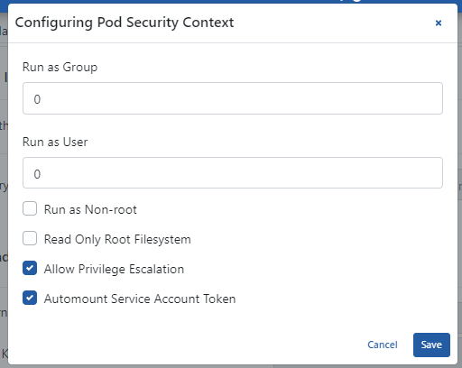 Pod Security Context Yapılandırması