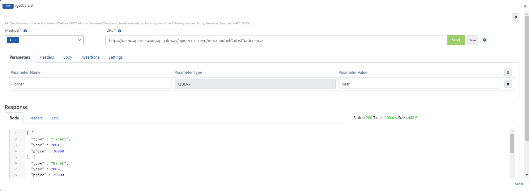 Test With Order Price