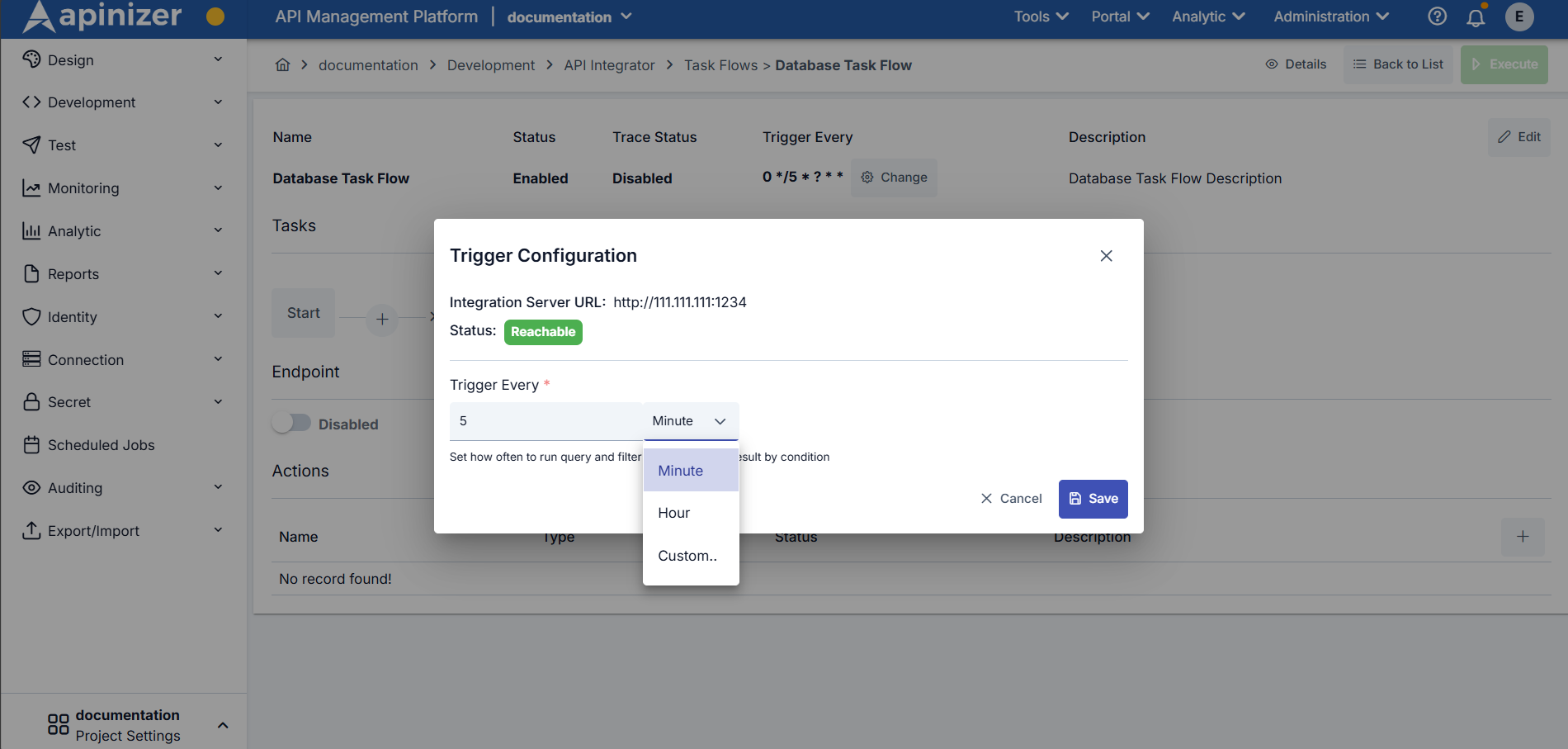 Task Flow Definition Settings
