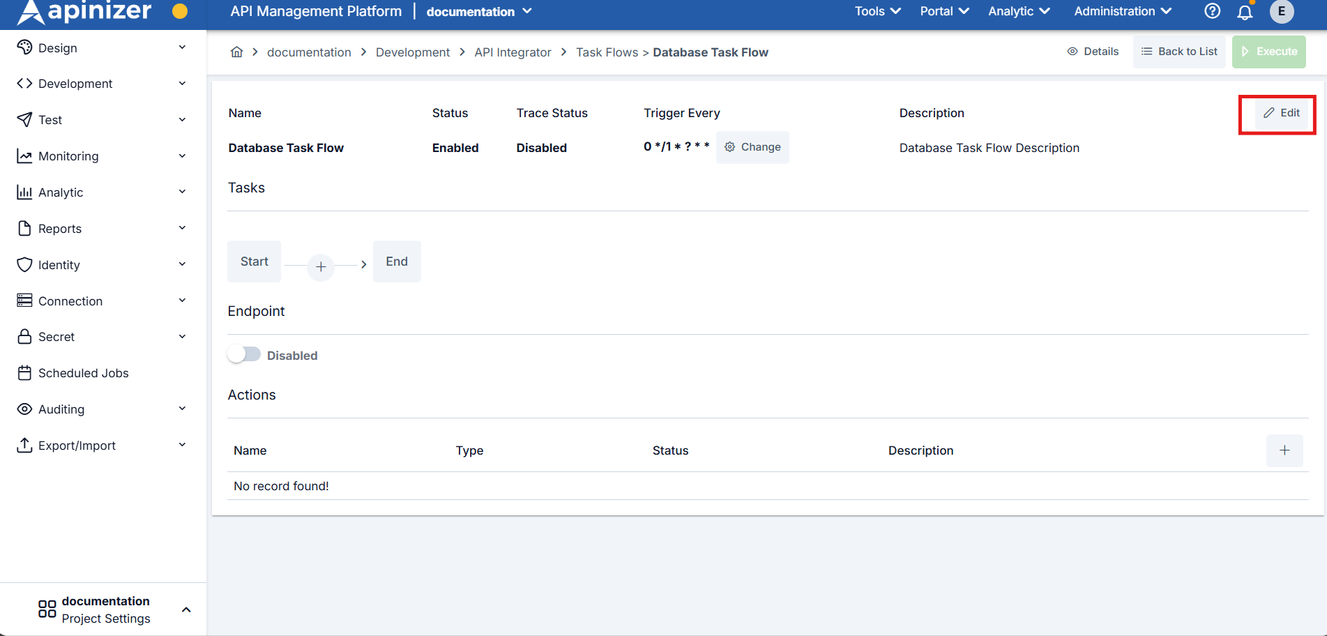 Task Flow Definition Settings