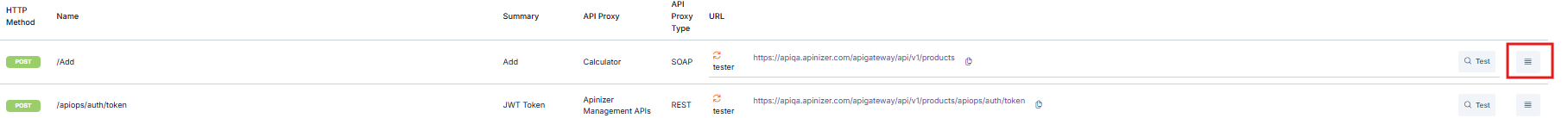 Endpoint Detay Butonu