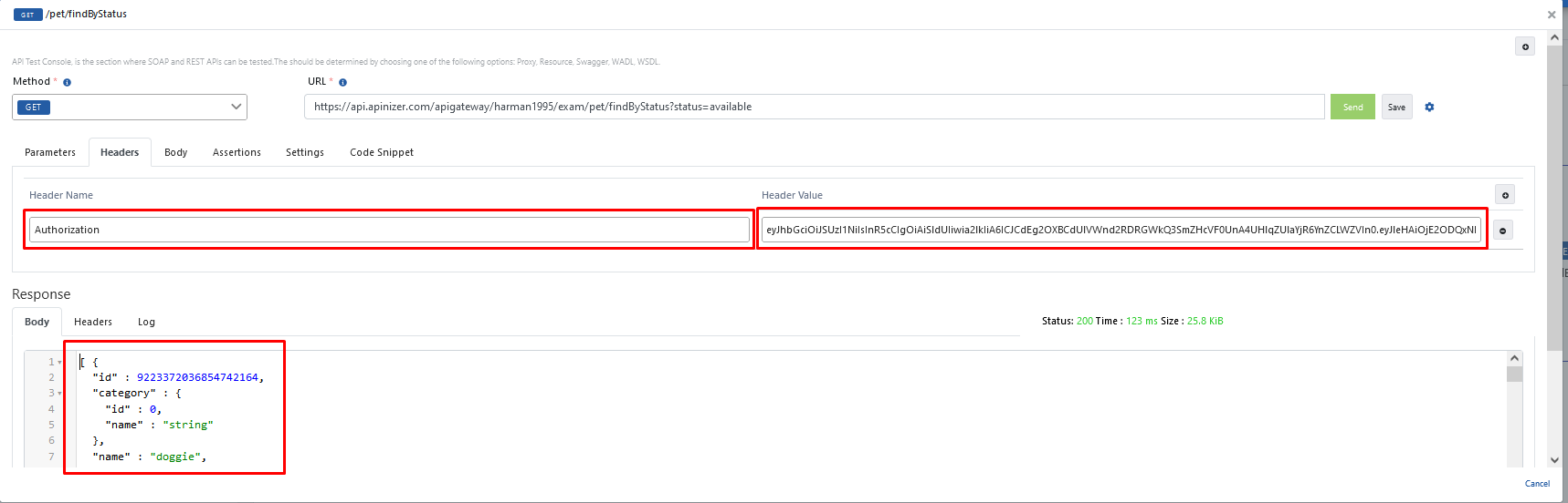 Test Endpoint Sonucu