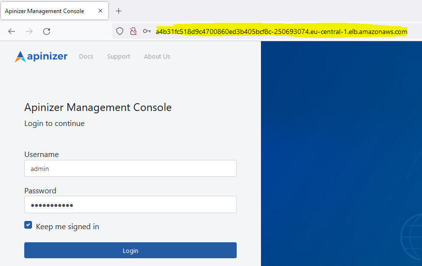 Apinizer Console Login