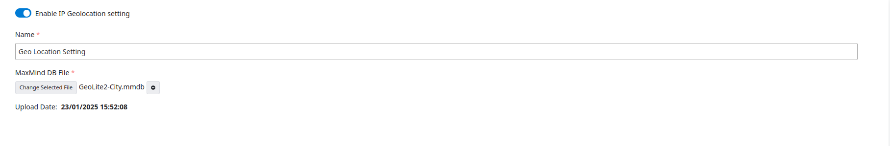 IP Geolocation Ayarları