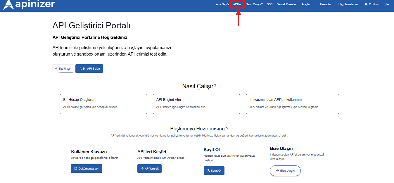 APIs Page