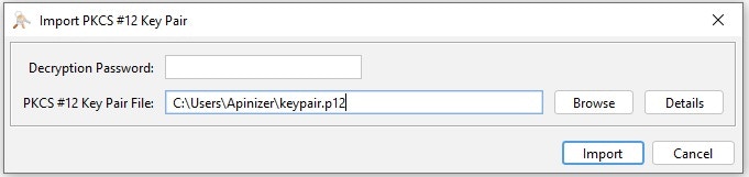 Import Keypair Details