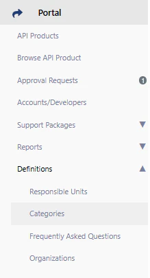 Categories Menüsü