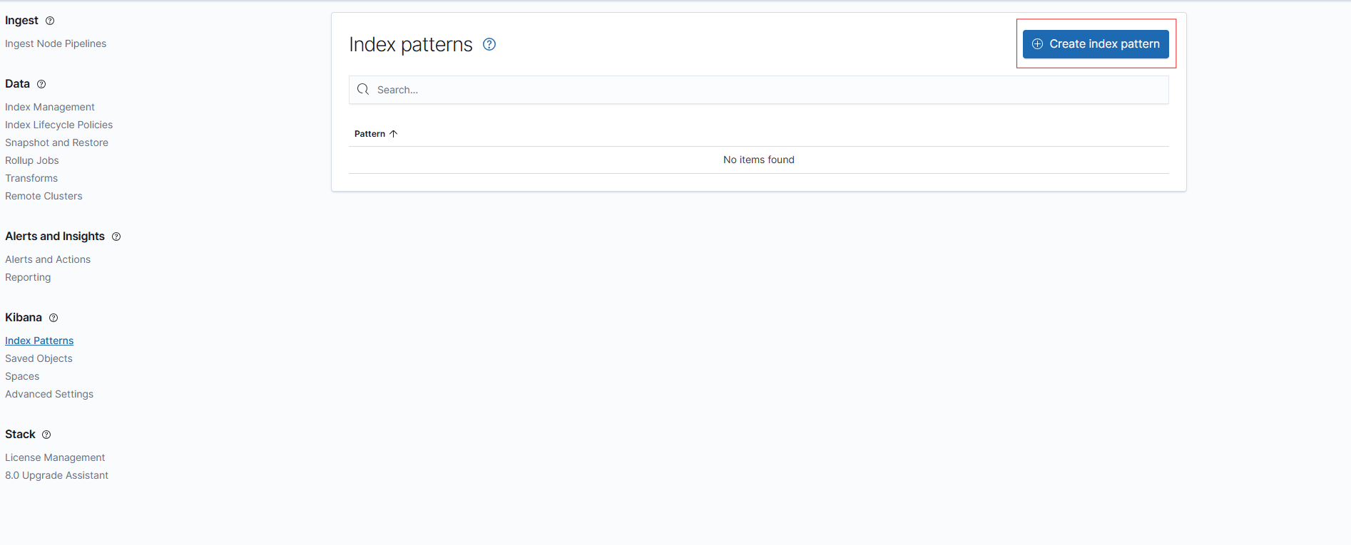 Index Pattern Creation