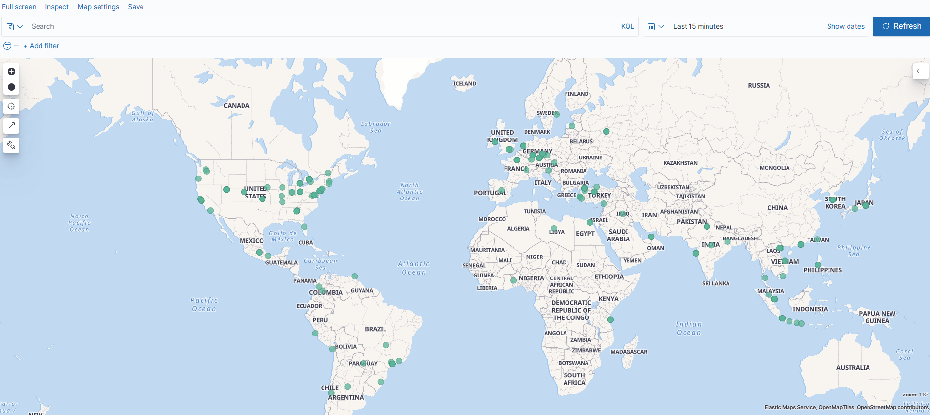 Kibana Maps Map Result