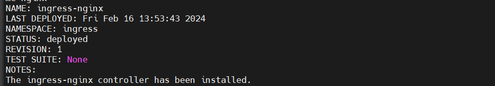 Helm Install Çıktısı