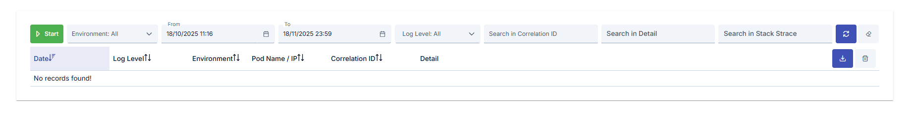Uygulama Logları Sekmesi
