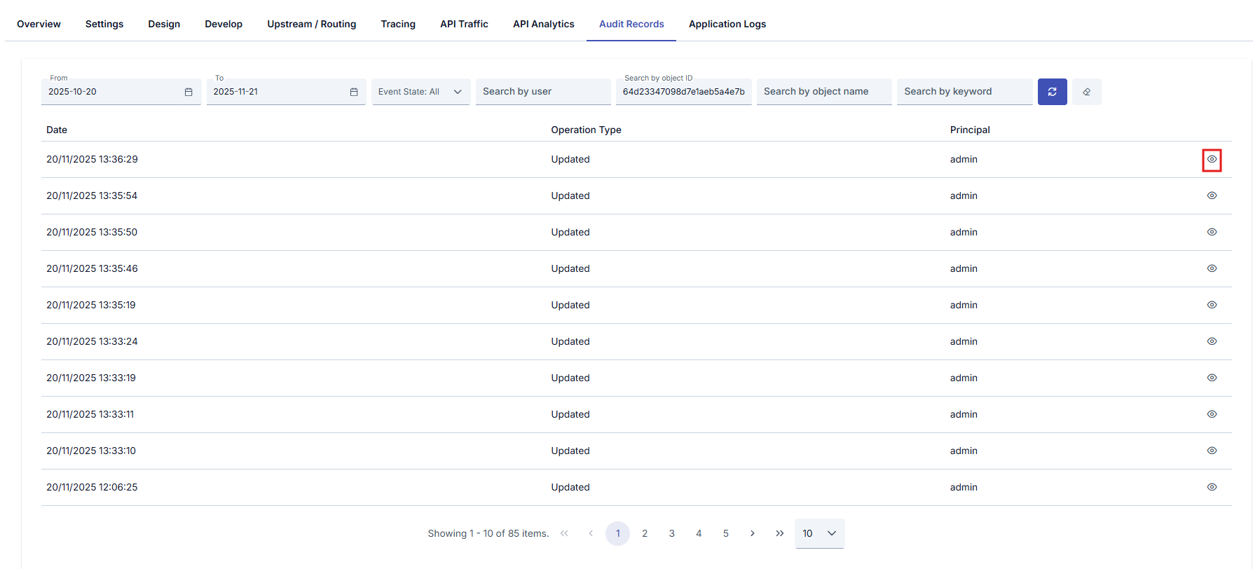 İşlem Kayıtları Sekmesi