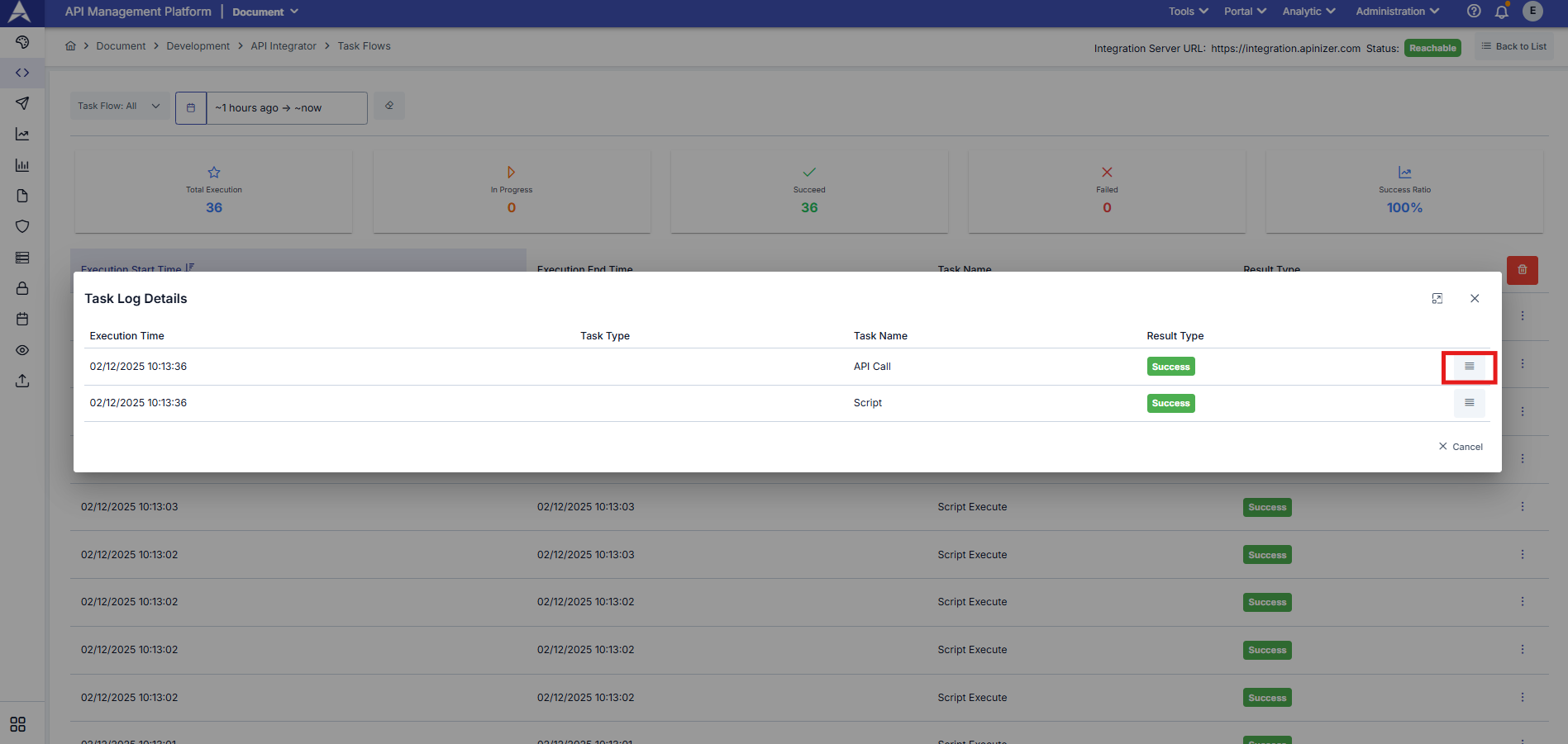 Görev Logları Dialog