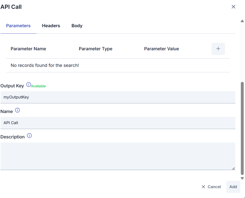 API Call Configuration