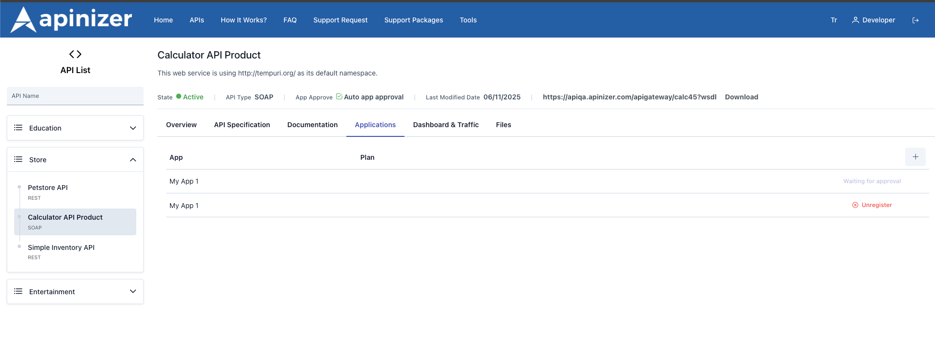 Application Creation from Portal