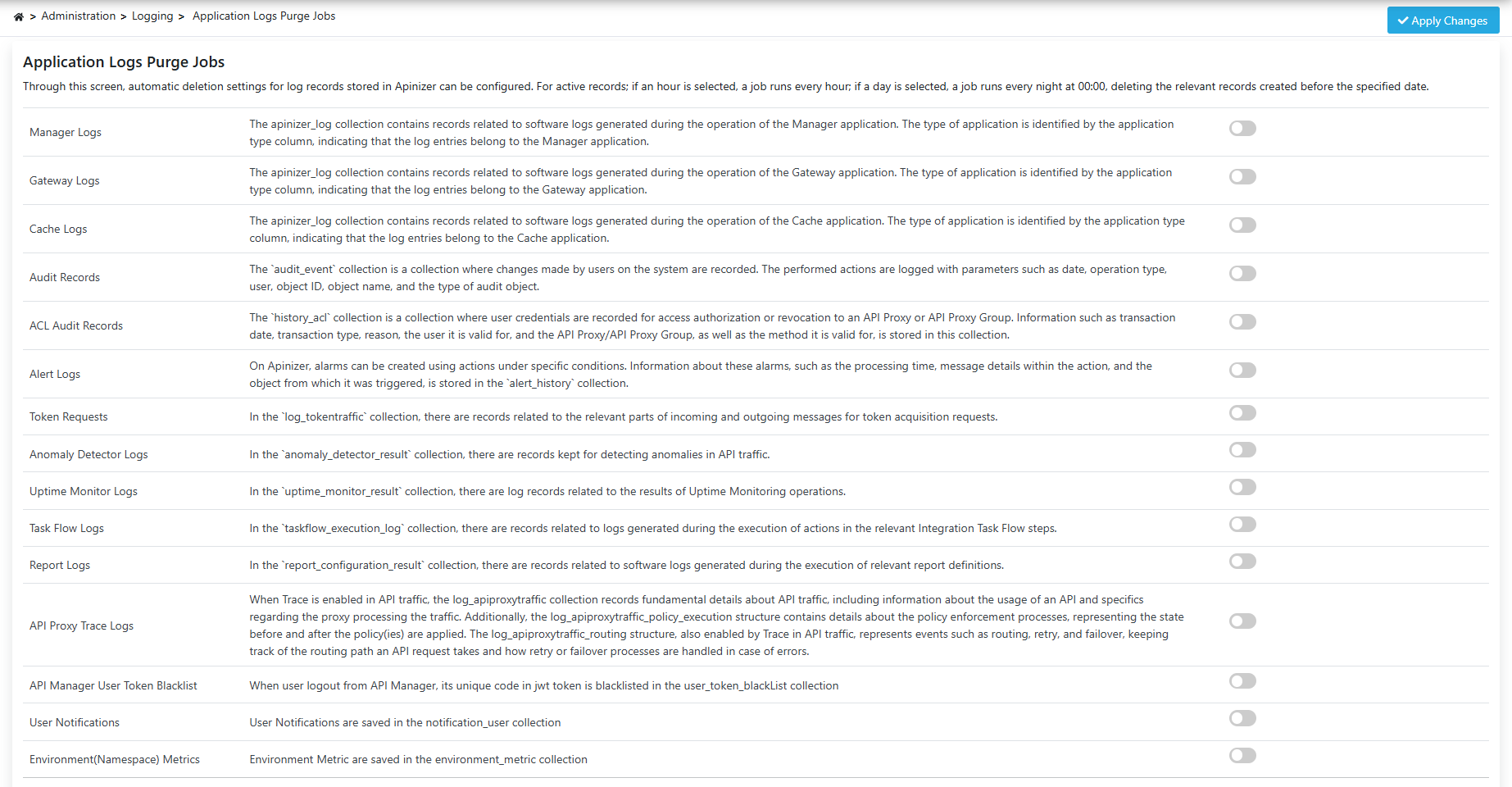 Application Log Cleanup Tasks