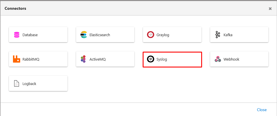 Syslog Connector Selection