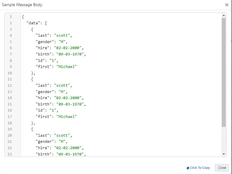 Örnek Mesaj Gövdesi