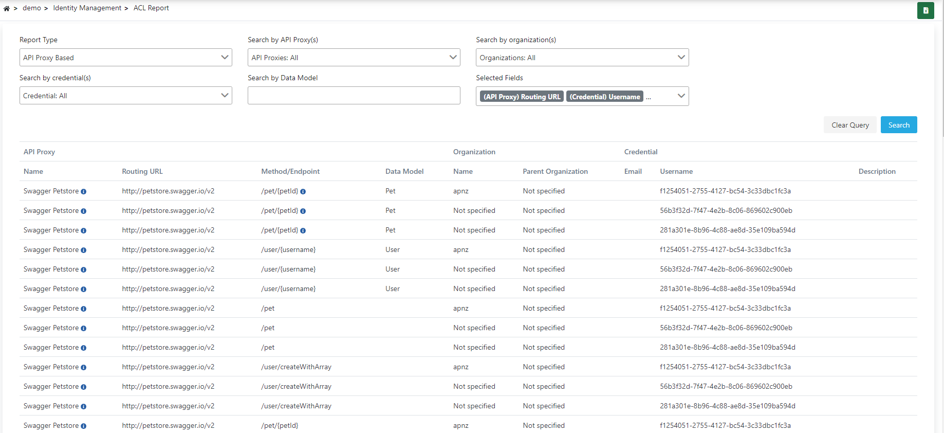 API Proxy-Based Query