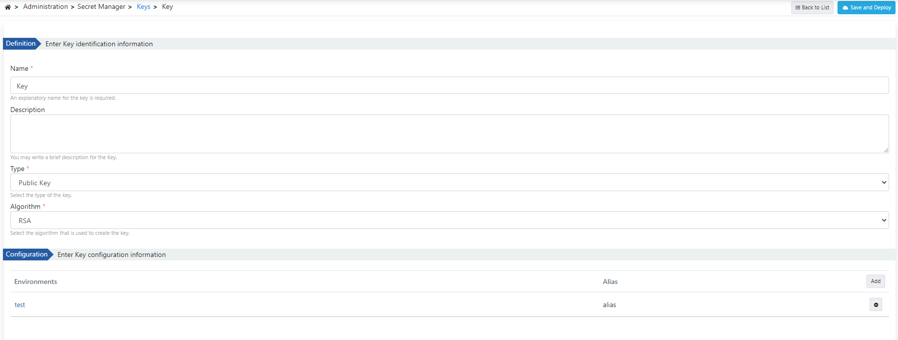Key Editing Settings
