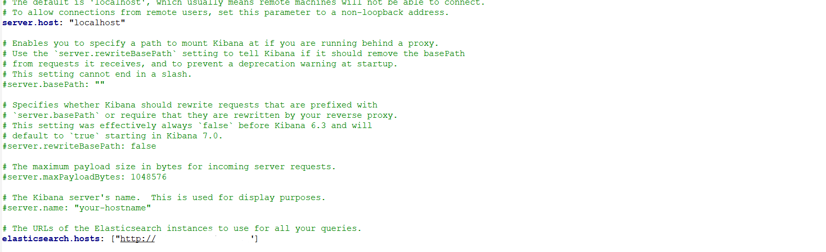 Kibana YML Configuration Detail
